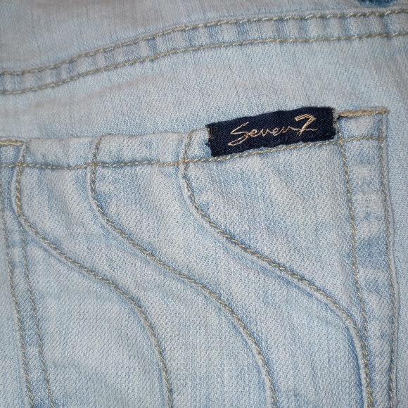 Seven7Jeans 25 BellBottom Baby Blue Jeans - Picture 7 of 11